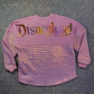 Disneyland Resort Mickey Mouse Spirit Jersey Size L Pink Sequined Sweatshirt